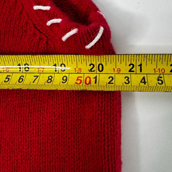 Desginers Originals Cardigan Sweater Wmns Sz XL Red Snowman Applique Xmas Zip - Picture 6 of 7